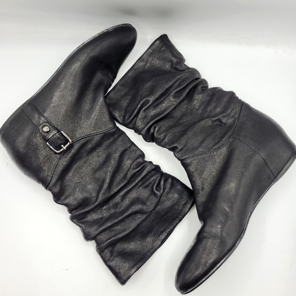 Stuart Weitzman Wedge Black Boots Rugerio Size 9 - Picture 9 of 16